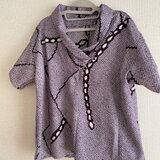 絞り染めの羽織からカウルネックプルオーバー