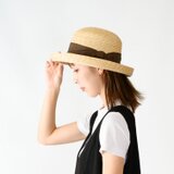 Lily リリー　麦わら エッジアップ 帽子 復刻版 ブラウン [UK-H041-BR]