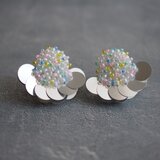 『Beadspan round 粒々 』（ランダムドット）イヤリング/ピアス【受注】