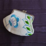 がま口：刺繍ファブリック；ドイツ製