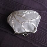 ミニがま口：刺繍ファブリック