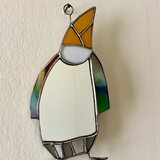 ピエロの“森の番人”｜小さな壁掛け鏡　ステンドグラス