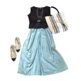 ★丈90㎝まで★水玉のWガーゼのたっぷりギャザースカート★裏地付き★受注製作