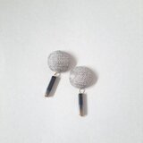 ★c　"さりげなく個性を…"　春　夏　大ぶり　黒　大人ピアス／イヤリング