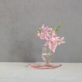 凛と咲く〔小さな胡蝶蘭〕〜桜色の手びねりガラスに～※ガラスプレート付き