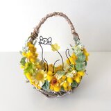 のんびり猫のミモザバスケット