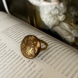 [UK] Royal Coat of Arms Ring - brass φ24mm