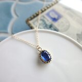 クラウンシリーズ ■ プチペンダント 14KGF ネックレス ■ 小粒オーバルカット カイヤナイト