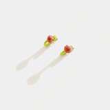 フラワービーズピアス