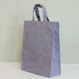 縦長　パラフィントートバッグ　グレー