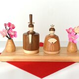 雛人形 木製 コンパクト ひな人形  桃の節句  ひな飾り　