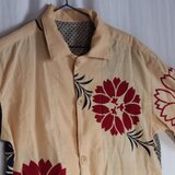 浴衣リメイク　踊り浴衣仕立て柄　アロハシャツ