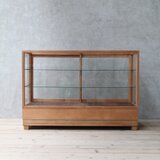 大きなガラスショーケース 古家具/アンティーク/ガラスケース//収納/ガラス棚/ショーケース