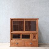 小ぶりなガラスケース 古家具/アンティーク/ガラスケース//収納/ガラス棚/茶箪笥/古道具