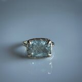 モスアクアマリン　リング / k10