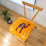 ペルシャ　ギャッベ　ミニマット　ラグ　横39x40㎝　ラクダ　黄金色　T3928G