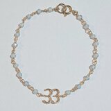 数字2ケタと誕生石の連なるブレスレット