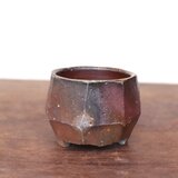 備前焼 三つ足ぐい呑み(木箱付き)　gi-069