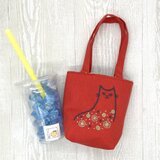 カフェバッグ  丸模様ネコ