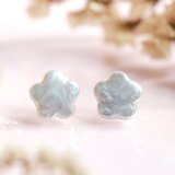 【ラッピング無料】顔まわり華やぐ上品な花パールのスタッドピアス｜母の日ギフト｜14kgf