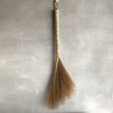 茅のホウキ 70cm 真鍮 階段 玄関 0310#02