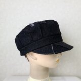 魅せる帽子☆今すぐ被りたい♪リメイクデニムのキャスケット～ブラック