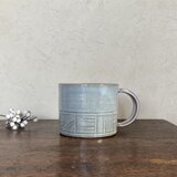 萩焼　藁白釉しのぎマグカップ