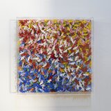 UNTITLED No,18 (千 Sen)　/ 千羽鶴の抽象画シリーズ　現代アート作品