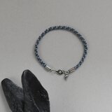 うさぎ色「まん丸うさぎ 濃い灰」ブレスレット (260312-R-DGRY)