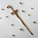 かんざし　剣の簪　ゴールド　武器　一本簪　洋風　シンプル　普段使い　成人式　卒業式　洋風