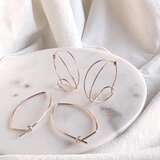 【期間限定】【春の福袋】フープピアス2点セット　キャッチレス　14kgf