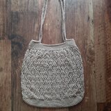 透かし模様のコットンバッグ