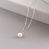 淡水パールの1粒ネックレス【Silver925】