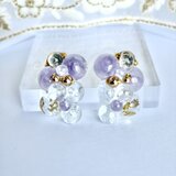 雫飴 −ラベンダー−｜レジンピアス / 大人かわいい / 透明感/ぶどうみたいなレジンピアス