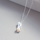 淡水パールとシルバープレートのネックレス【Silver925】