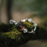 -Multi_color quartz- 'tourmaline quartz・silver' bracelet
