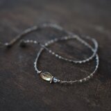 -Citrine・Scapolite- braid choker
