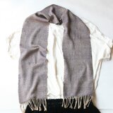 しっとり軽い！　草木染シルクマフラー（ログウッド）