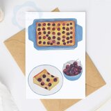 （9７）フランスのチェリーのお菓子クラフティ　ポストカード　3枚セット