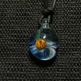 銀河、木星　NO.295（ガラス、とんぼ玉、宇宙、銀河、一点物、伝統工芸）