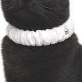 【数量限定】シルバー丸パーツの猫用シュシュ首輪