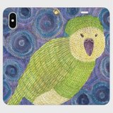 カカポ・ポロメラ｜飛べなくても進める森の探検家｜帯なし手帳型iPhoneケース