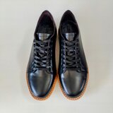 当店人気のシンプル本革スニーカー　ハンドメイド　無料サイズ調整　◇22.5-29cm◇7ホール◇