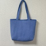 ヌビキルトの大きなトートバッグ（ブルー）