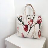 《オランダ生地》春の新作・チューリップのミニトートバッグ