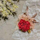 ドライフラワーコサージュ★レッド