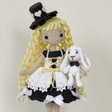 あみぐるみ ₍ ᐢ. ̫ .ᐢ ₎ブラックアリスちゃん✿着せ替え人形さん