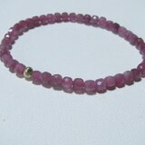 ピンクトルマリン（キューブカット）のゴムorマグネットブレスレット