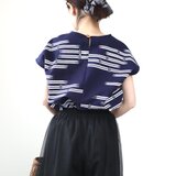 浴衣のTシャツブラウス・ゆったり（トンボ・M）