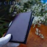 革の宝石・ルガトー・名刺入れ（紺）